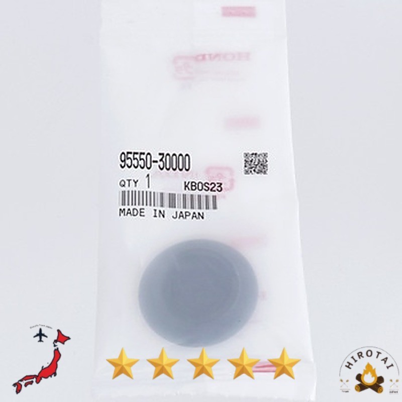 Honda Genuine Blind Plug 30mm Black 95550-30000 - Set of 10 pcs (OEM Hole Plug, Made in Japan)