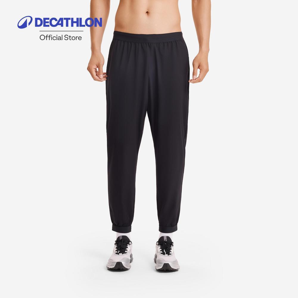 Decathlon Men'S Kiprun Run 100 Dry Breathable Running Trousers กางเกงวิ่งขายาวสำหรับผู้ชาย รุ่น Run 100 Dry - Black