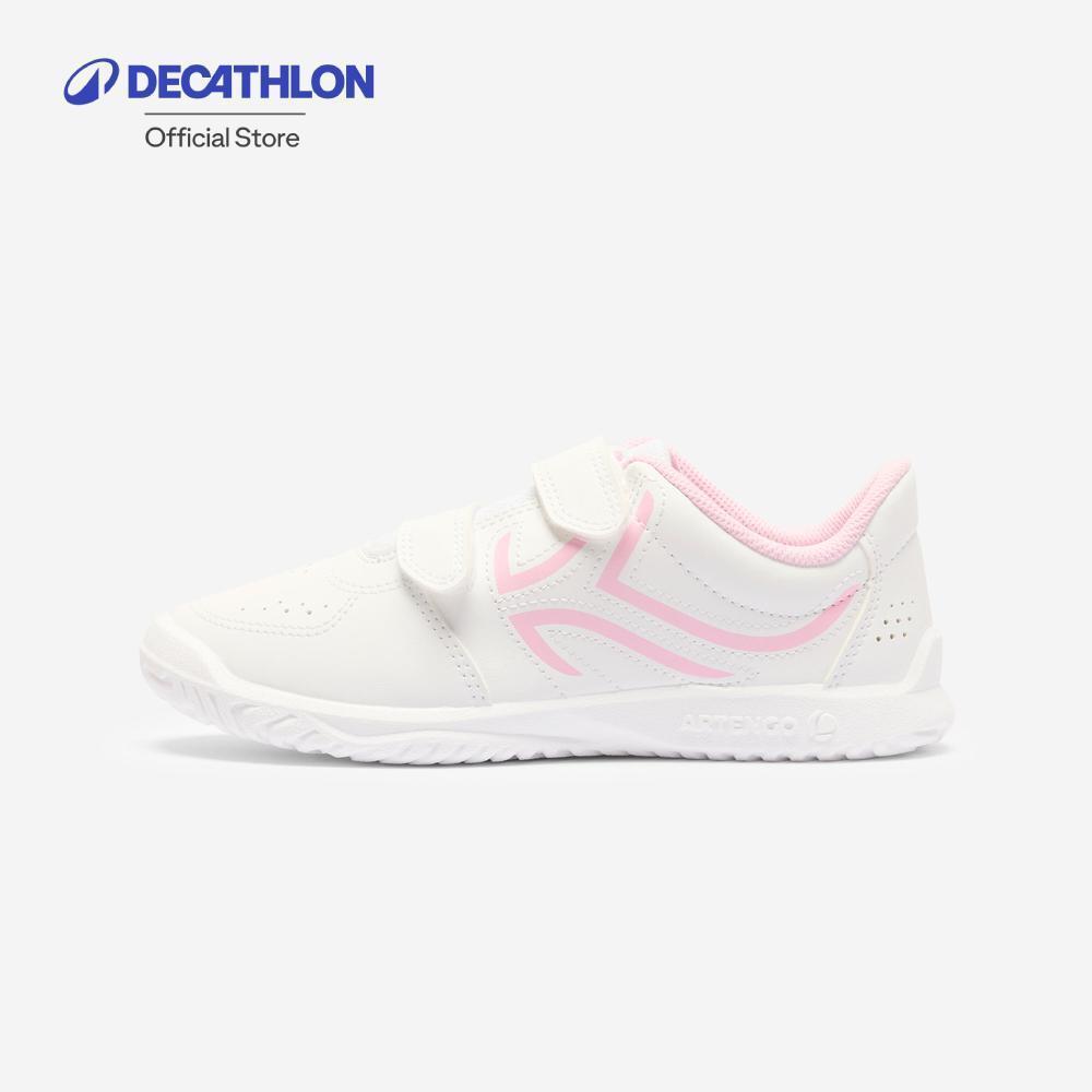 Decathlon Kids' Rip-Tab Trainers รองเท้าผ้าใบแบบแถบตีนตุ๊กแกสำหรับเด็ก - White