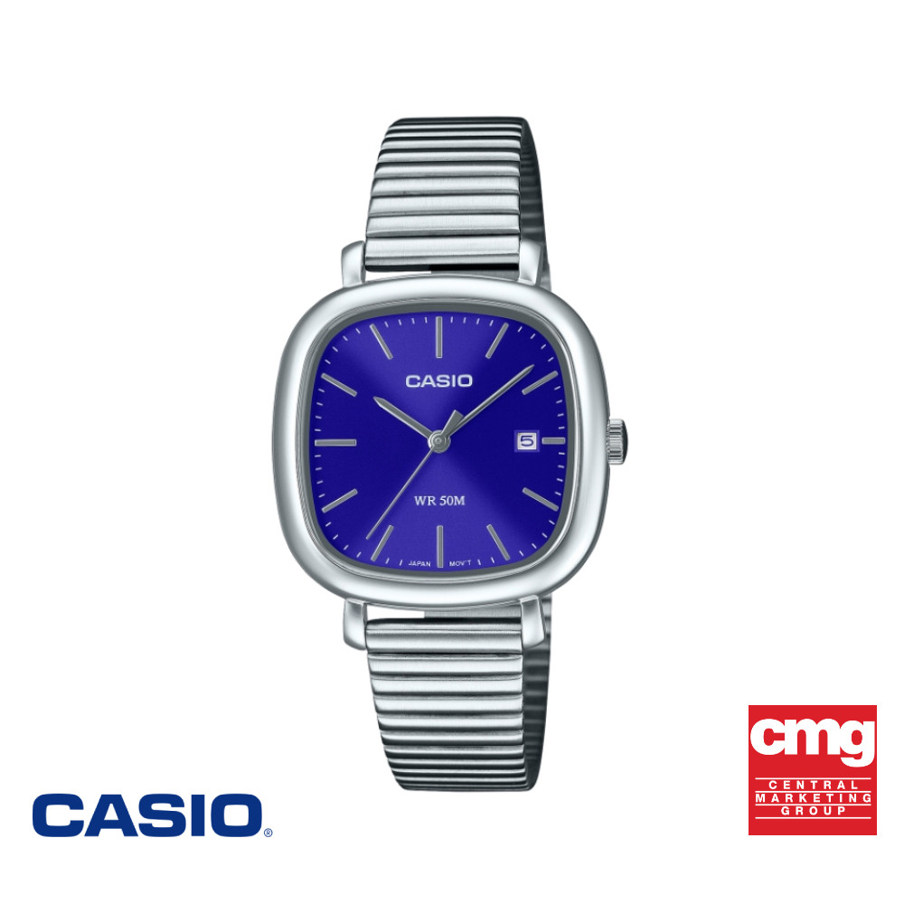 CASIO นาฬิกาข้อมือ CASIO รุ่น LTP-B166D-2AVDF สายสแตนเลสสตีล สีน้ำเงิน