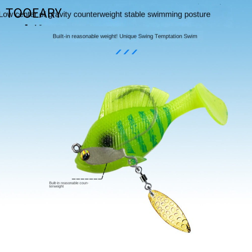 TAINAKARITSU SwimBit เหยื่อเบสนุ่มเทียม Dark Sleeper พร้อมตะขอตะกั่ว เหยื่อ Pike Minnow ปี 2024