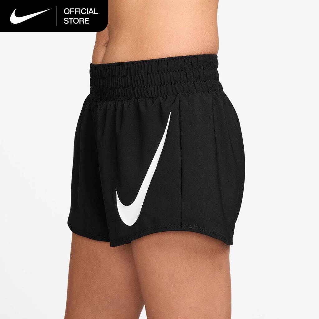 شورت جري One Swoosh Dri-FIT ‏3 إنش نايكي ـ نسائي أسود — صورة 3