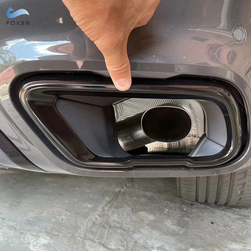 สีดําเงารถอุปกรณ์เสริมหางท่อไอเสียท่อไอเสียฝาครอบสําหรับ BMW X5 G05 X6 G06 X7 G07 M