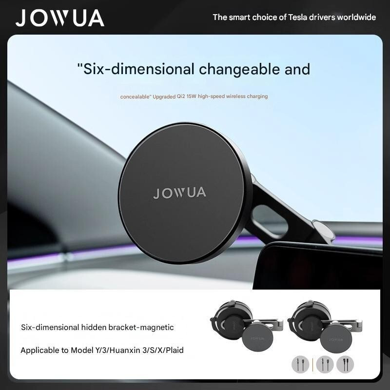 Jowua เหมาะสําหรับที่วางโทรศัพท์มือถือในรถยนต์ Tesla รุ่น Y/3 Magsafe ที่วางซ่อนแม่เหล็กTH99 HXIO