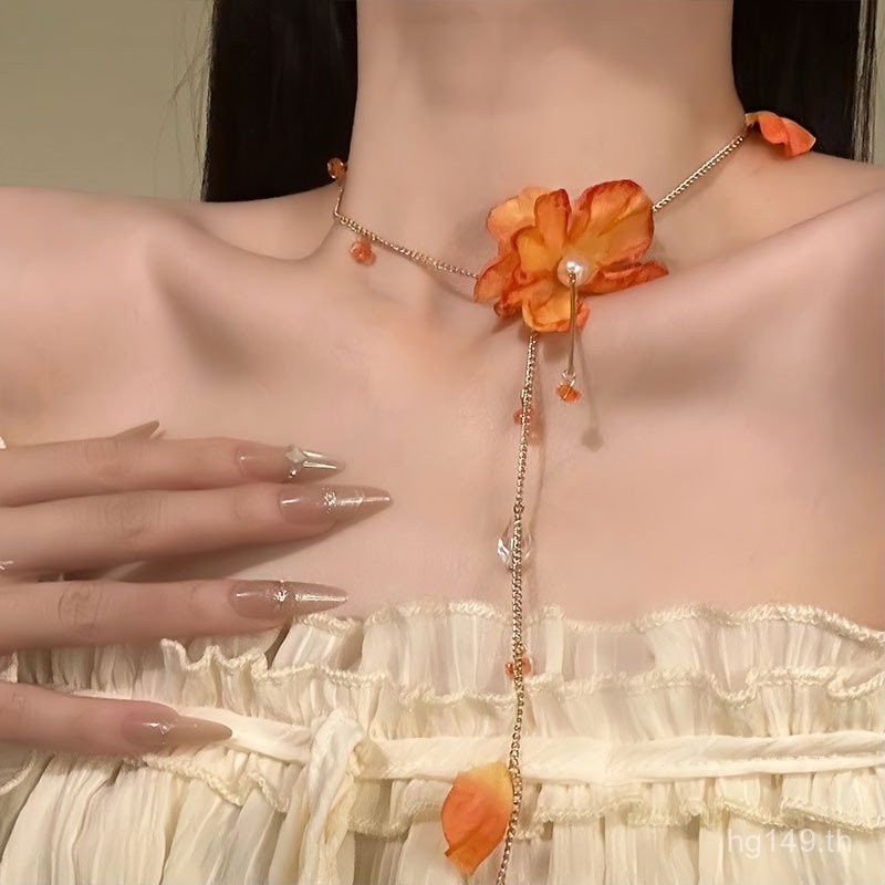สร้อยคอดีไซน์คลาววิเคิล สไตล์ฝอยส้ม สำหรับคนทันสมัย EHA5