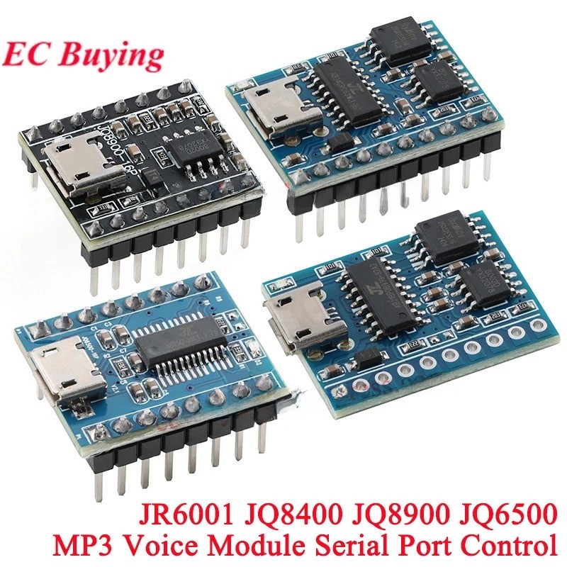 JR6001 JQ8400 JQ8900 JQ6500 MP3 Voice Broadcast โมดูลชิป MCU Serial Control USB One-to-one 5-way Con