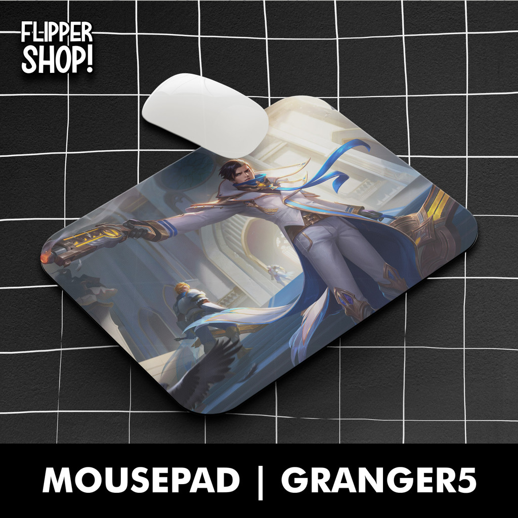 แผ่นรองเมาส์ Flipper Motif Hero Granger & Natan Gaming Mobile Legends แผ่นรองเมาส์กันลื่น