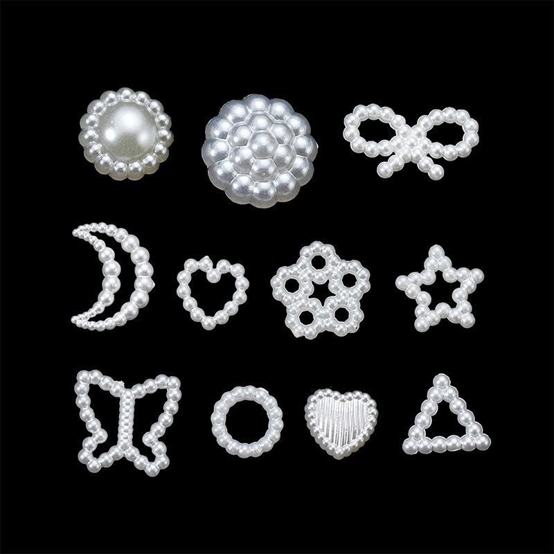(Niangbenaaa) ลูกปัดเลียนแบบ ลายดอกไม้ หัวใจ Star Moon Spacer ขนาด 100 ชิ้น เพื่อทำสร้อยข้อมือและต่างหูใหม่