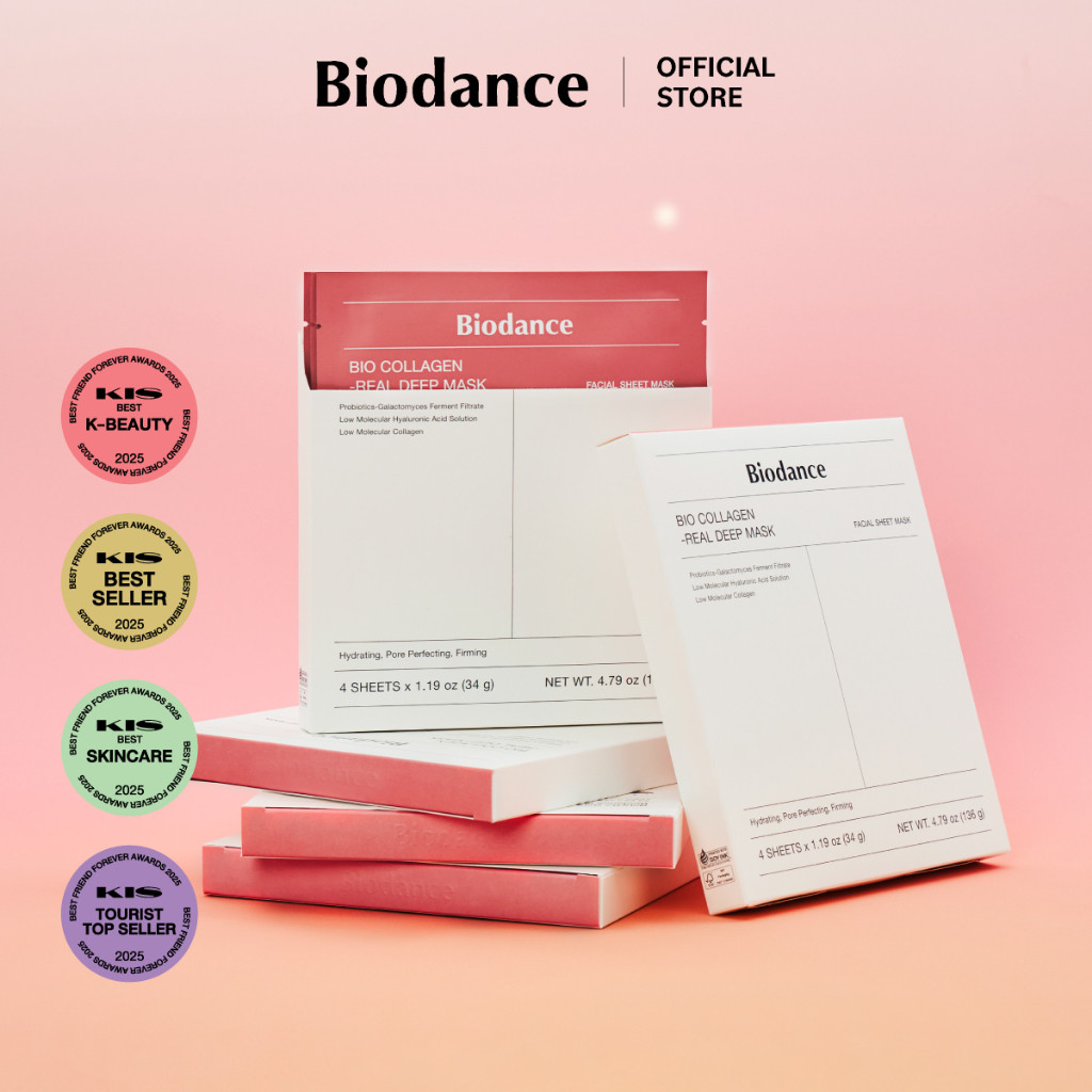 BIODANCE Bio Collagen Deep Hydration Sheet Mask (4 ชิ้น)