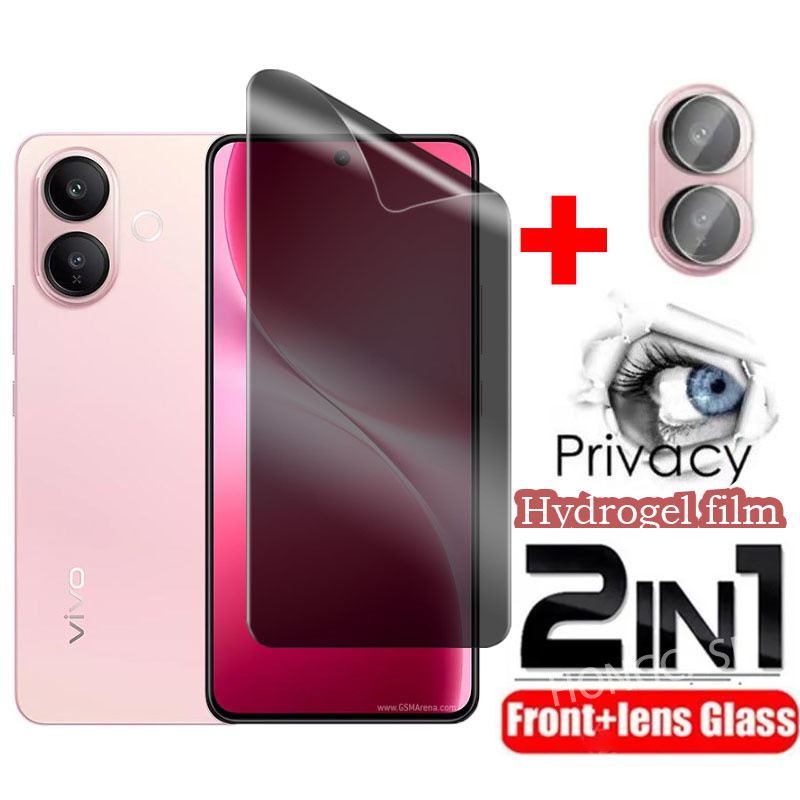 ป้องกันหน้าจอสําหรับVivo V60 V60Lite V60E Lite E 4G 5Gด้านหน้าAnti Peepความเป็นส่วนตัวHydrogelฟิล์มClear Softเลนส์Slimโปร่งใสAnti Scratchคลุมทั้งหมด