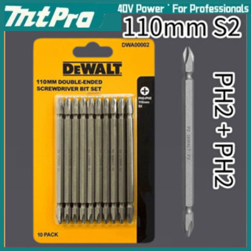 DEWALT 110 มม.เจาะ Bits ชุด Max Fit Phillips 2 SX 2" L S2 PZ1 PZ2 PH2 เครื่องมือเหล็ก Pozi