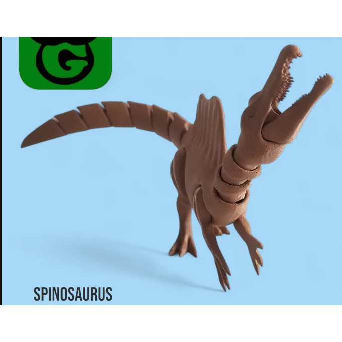 Cuero ของเล่นเด็กไดโนเสาร์ Spinosaurus Flexi