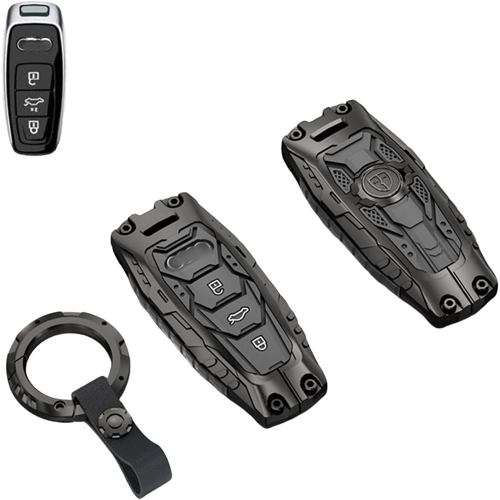Heavy Metal Key Fob Cover Case Protector สําหรับ Audi, พวงกุญแจ, อุปกรณ์เสริมสําหรับ Audi A3 A6 A7 A