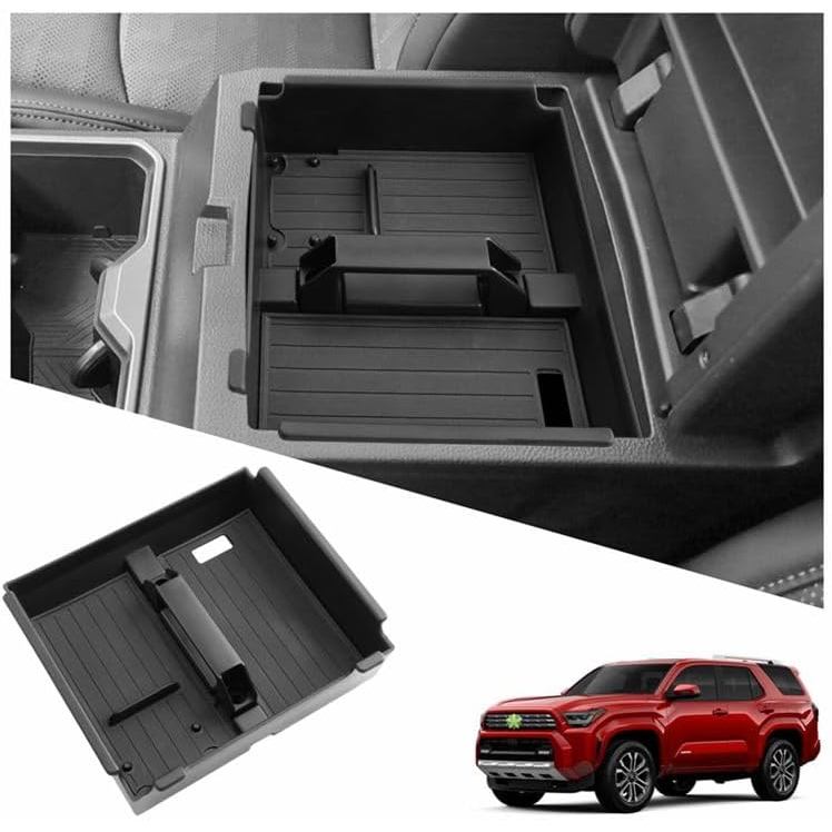 2025 4Runner คอนโซลกลางสําหรับ 2025 6th Gen Toyota 4Runner อุปกรณ์เสริมวัสดุ ABS คอนโซลถุงมือถาดใช้ง