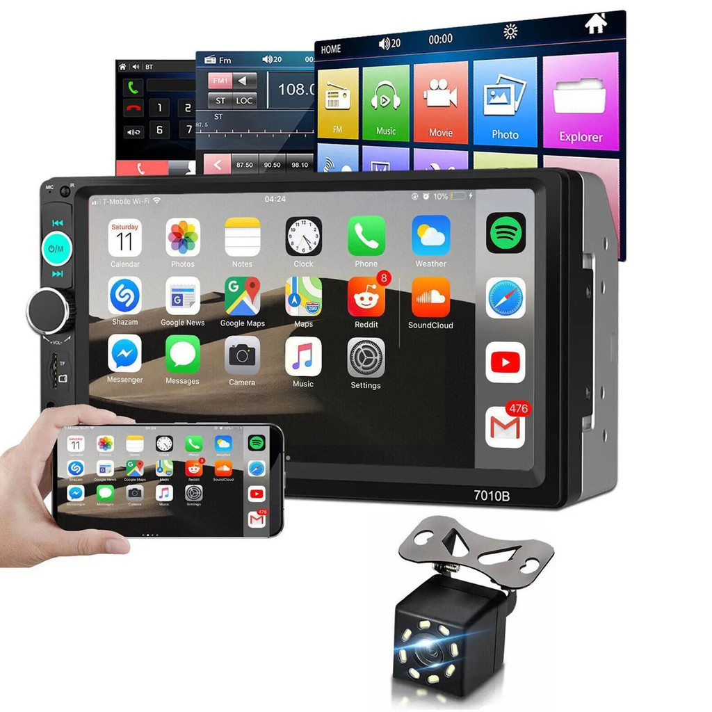 7 นิ้วรถ Mp5 รถวิทยุ 1080p เต็มหน้าจอรถยนต์ Mp5 Usb มัลติมีเดียมัลติมีเดียวิทยุเครื่องเล่น Dvd Ster