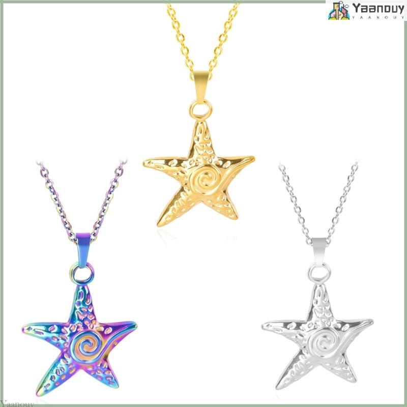 YAA ปลาดาว Choker Chain Y2K เครื่องประดับสําหรับผู้หญิงวัยรุ่นชายหาดวันหยุดสร้อยคอตกแต่ง