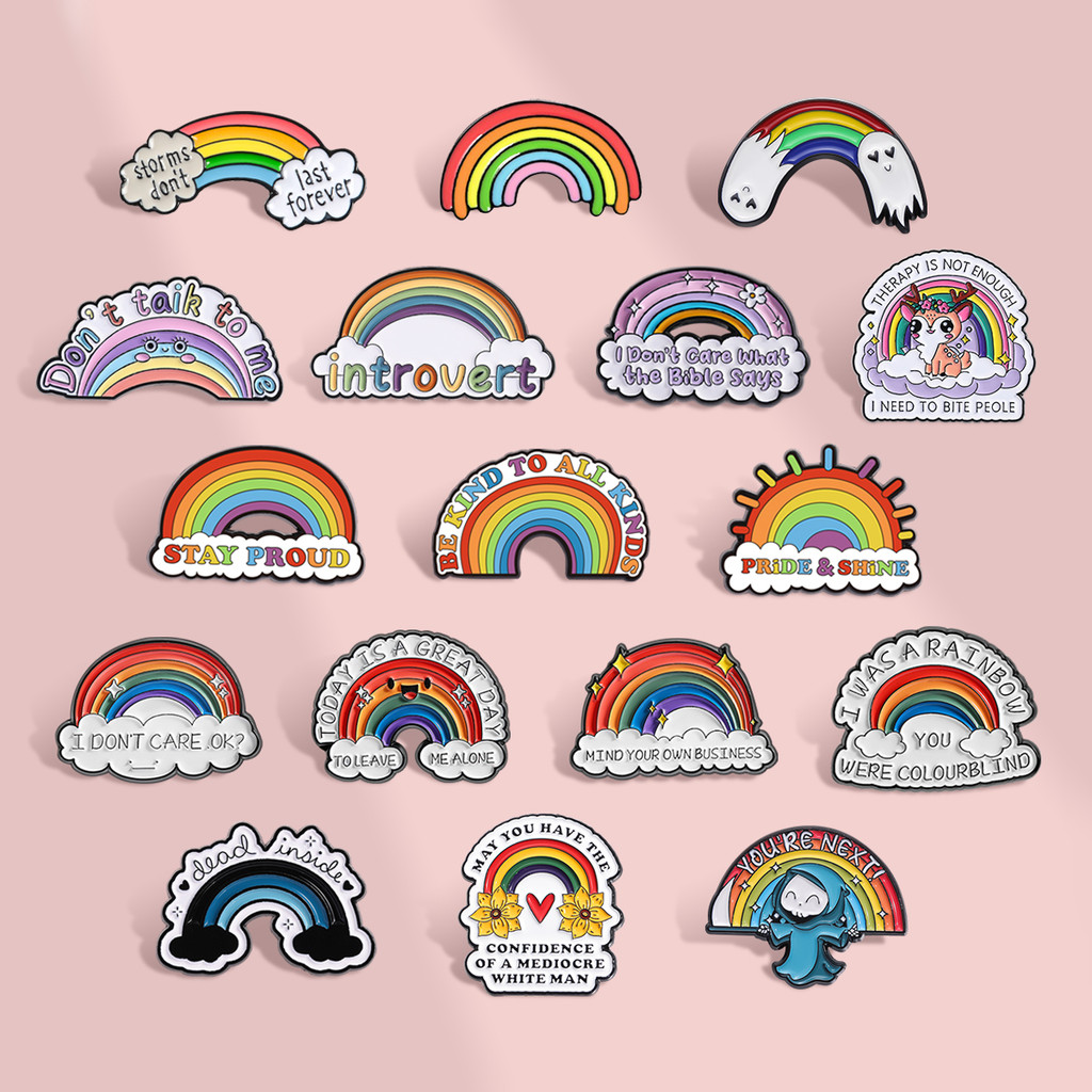 เข็มกลัดลายคลาวด์ร้อยแก้ว LGBTQ Identity สไตล์แฟชั่น พร้อมข้อความสนุกๆ สำหรับเครื่องประดับและของขวัญเพื่อน
