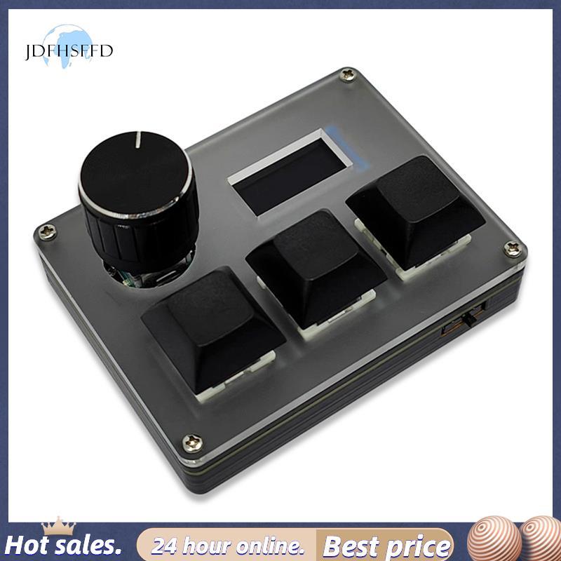 jdfhsffd3-Key คีย์บอร์ดแบบกําหนดเองแบบมีสาย Blue Switch OSU คีย์บอร์ดสําหรับเล่นเกมพร้อมปุ่มลูกบิดหน