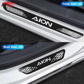 4pcs Aion รถสแตนเลสเกณฑ์แถบโลหะยินดีต้อนรับเหยียบตกแต่ง Auto จัดแต่งทรงผมสติกเกอร์สําหรับ GAC มอเตอร์ Aion Y Plus Aion UT V ES อุปกรณ์เสริม