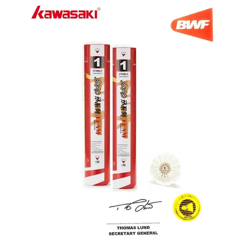 Kawasaki Team 1 Badminton shuttle Professional Tournament Level Shuttlecock Goose Feather Badminton 