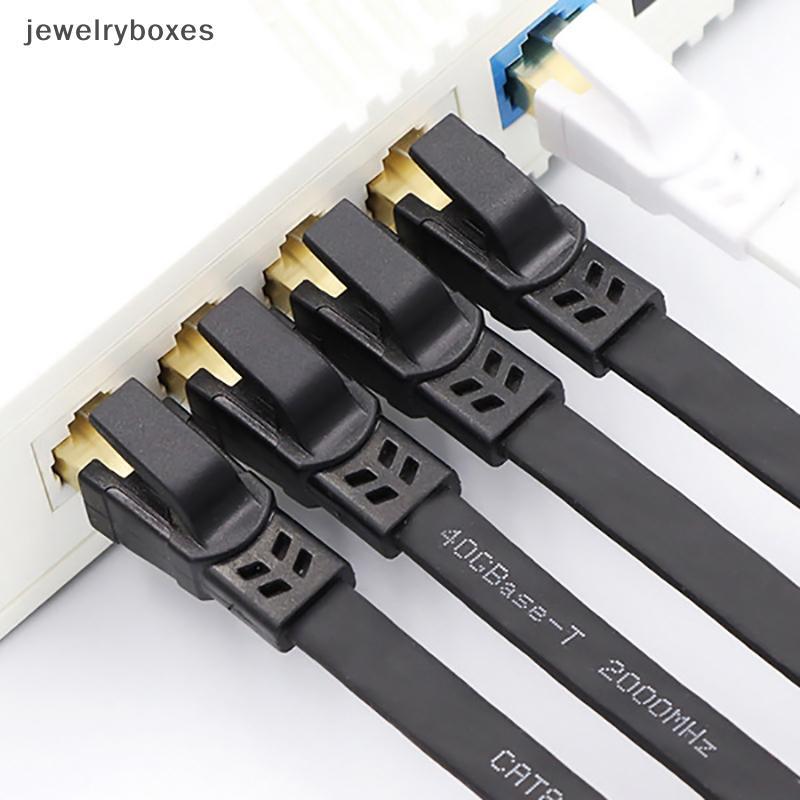 [jewelryboxes] Class 8 สายเคเบิลเครือข่ายแบน 1m 2m 3m 5m RJ45puter Room Connection Cable Network Rou