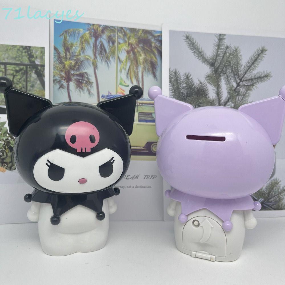 LACYES Kuromi Piggy Bank, Anti-fall Large-capacity Kuromi Ornament, Fashion Cartoon Safe Durable Kur