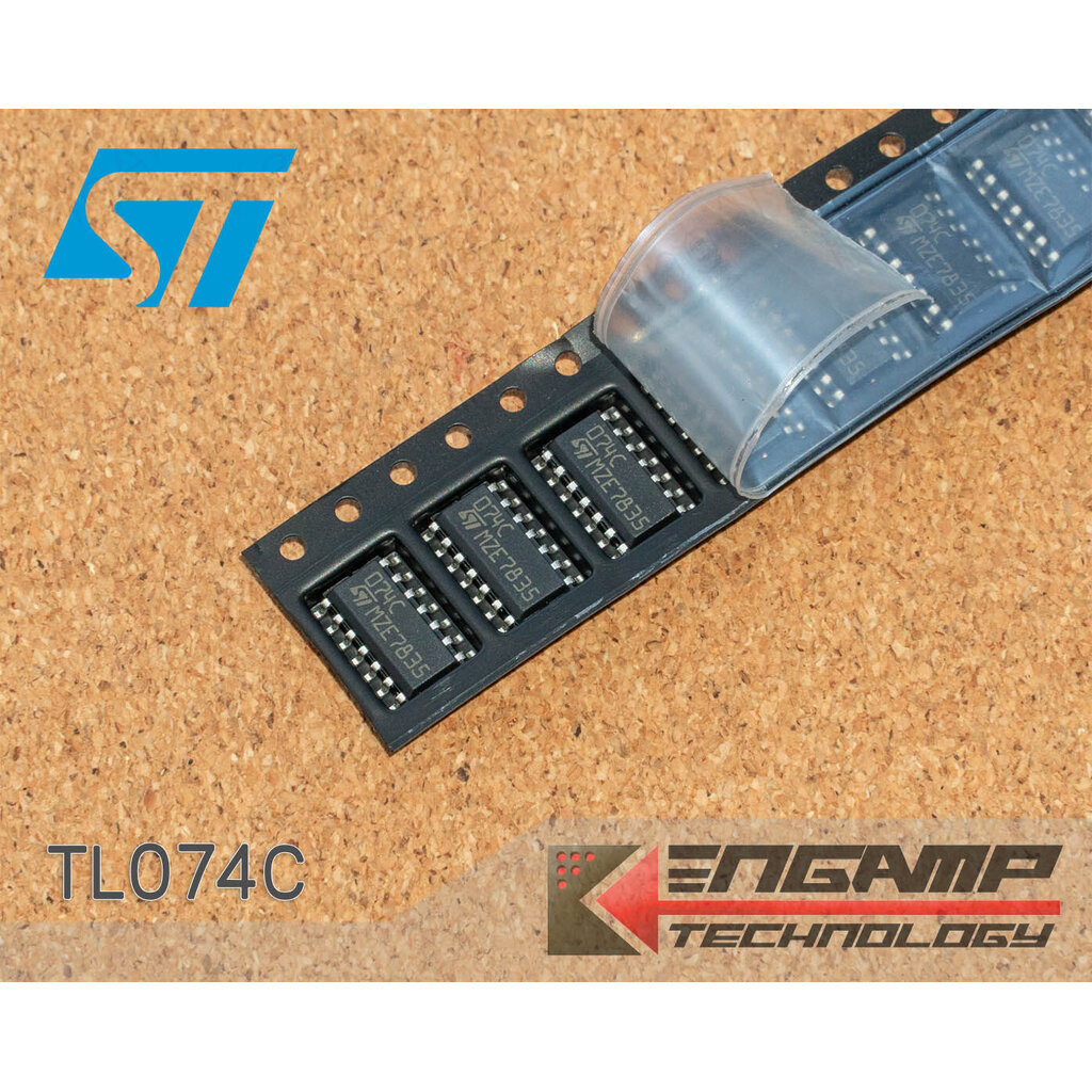 (1ตัว) [IC] TL074C ยี่ห้อ ST OP-AMP QUAD LOW NOISE JFET SOP-14