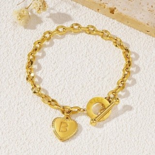 팔찌หัวใจพิมพ์อักษร OT Buckle สำหรับทั้งชายและหญิง ขนาด 26 ตัว…