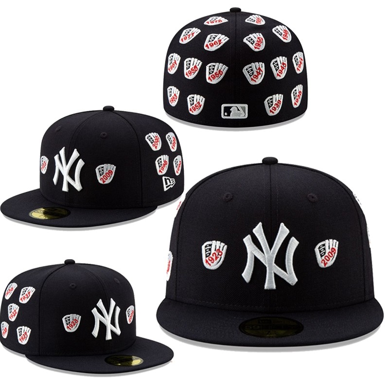 New Era หมวก Snapback 59FIFTY สำหรับผู้ชาย คอลเล็กชัน Spike Lee ของ New York Yankees พร้อมโลโก้ถุงมื