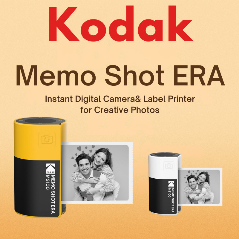 KODAK Memo Shot ERA Toy Instant Digital Camera and Label Printer Bundle