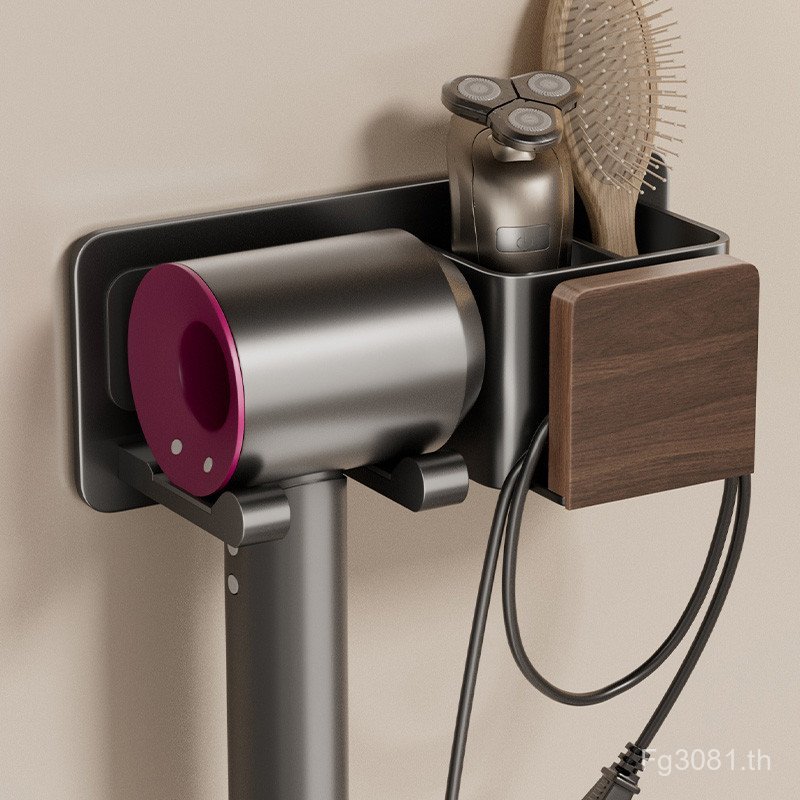 เครื่องเป่าผมเครื่องเป่าผมห้องน้ําชั้นวางห้องน้ําเครื่องเป่าผมเจาะฟรีติดผนังวงเล็บวอลนัทแขวน IISO