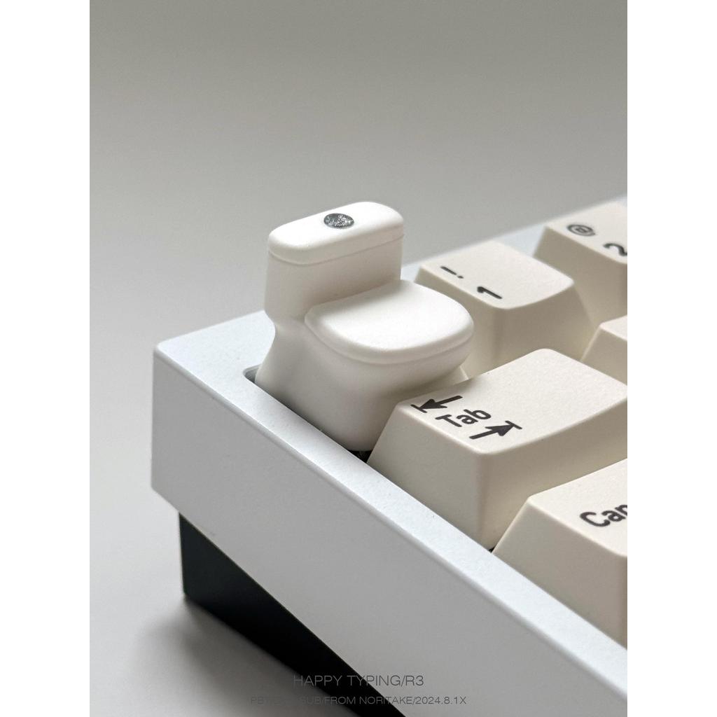 keycap ไฟลอด keycap FBB Original Unique Keycap Toilet Creative พร้อม Salary Shit ปุ่มกดเรซินเดี่ยวที