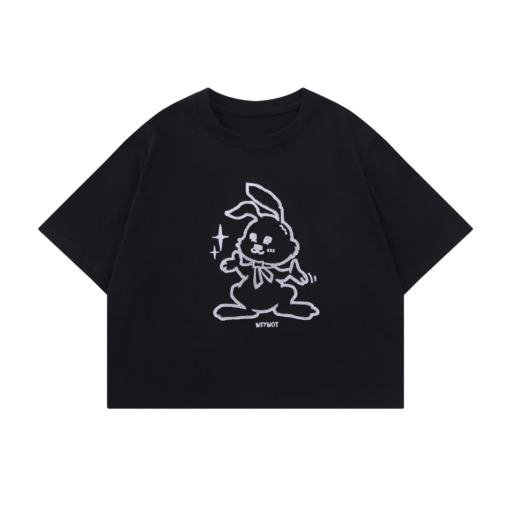 HUSTLIN HSLN ฤดูร้อนสุภาพสตรีนักเรียนเสื้อยืดแขนสั้นหลวมครึ่งแขนผ้าฝ้ายแท้ทุกการแข่งขันสั้นสาวร้อน