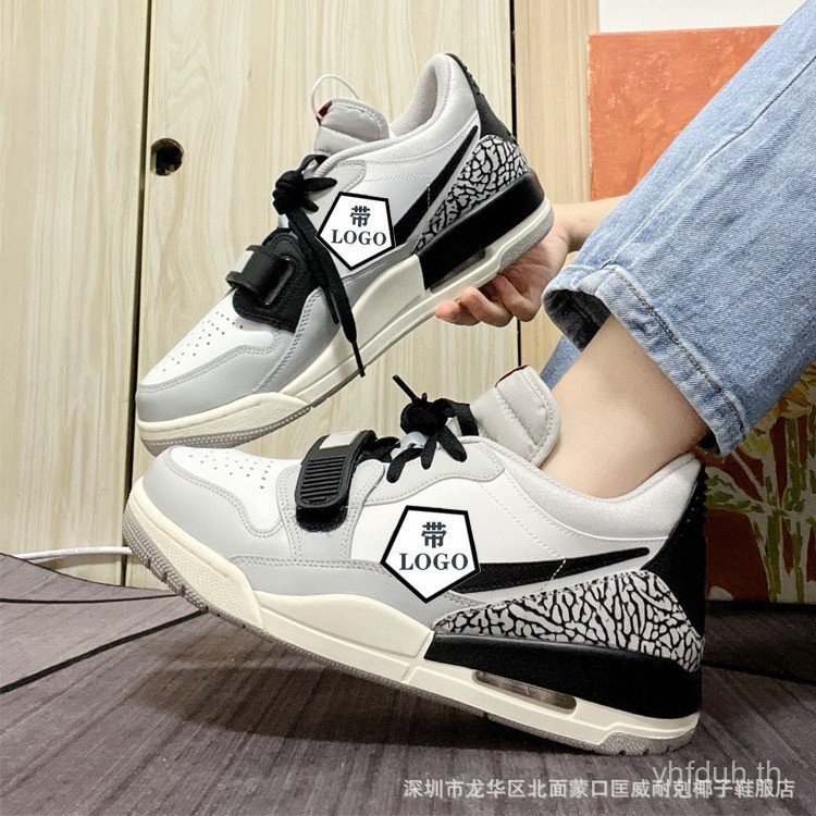 A aj312LOW Co-Branded White Blue Chicago Couple Casual Field Plastic Road Low-Top รองเท้าบาสเก็ตบอล