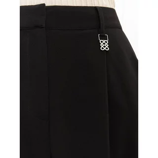 [Pomelo] กางเกงขากว้างแต่งโลโก้ / Logo Wide Leg Trousers