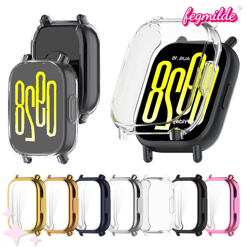 เคส TPU for Smart Watch Xiaomi Redmi Watch 5 Active/Redmi Watch 5 Lite ฟิล์มกันรอยหน้าจอนุ่ม for Redmi Watch 5 Lite