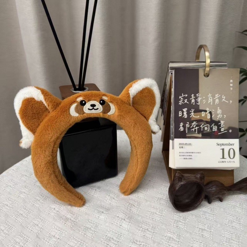 ตุ๊กตาแรคคูนคาดศีรษะการ์ตูน ใช้กับหูฟังและตกแต่งทรงผม - รูปที่ 2