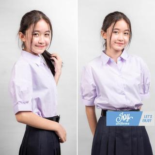 เสื้อนักเรียนหญิงแขนพอง ชุดนักเรียนหญิง มอ ปลาย ถูกระเบียบ เนื้อผ้าคุณภาพดี