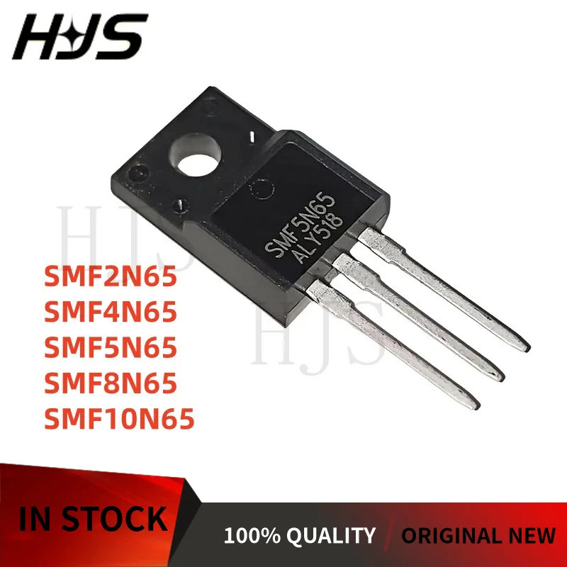 5PCS SMF8N65 SMF2N65 SMF4N65 SMF10N65 SMF5N65 TO-220F Field Effect ทรานซิสเตอร์