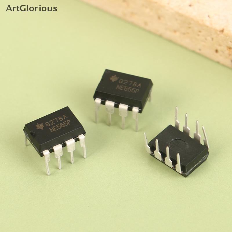 Art 20pcs NE555 NE555P Integrated IC Direct Plug DIP-8P Base Circuit Chip Electronicponents N