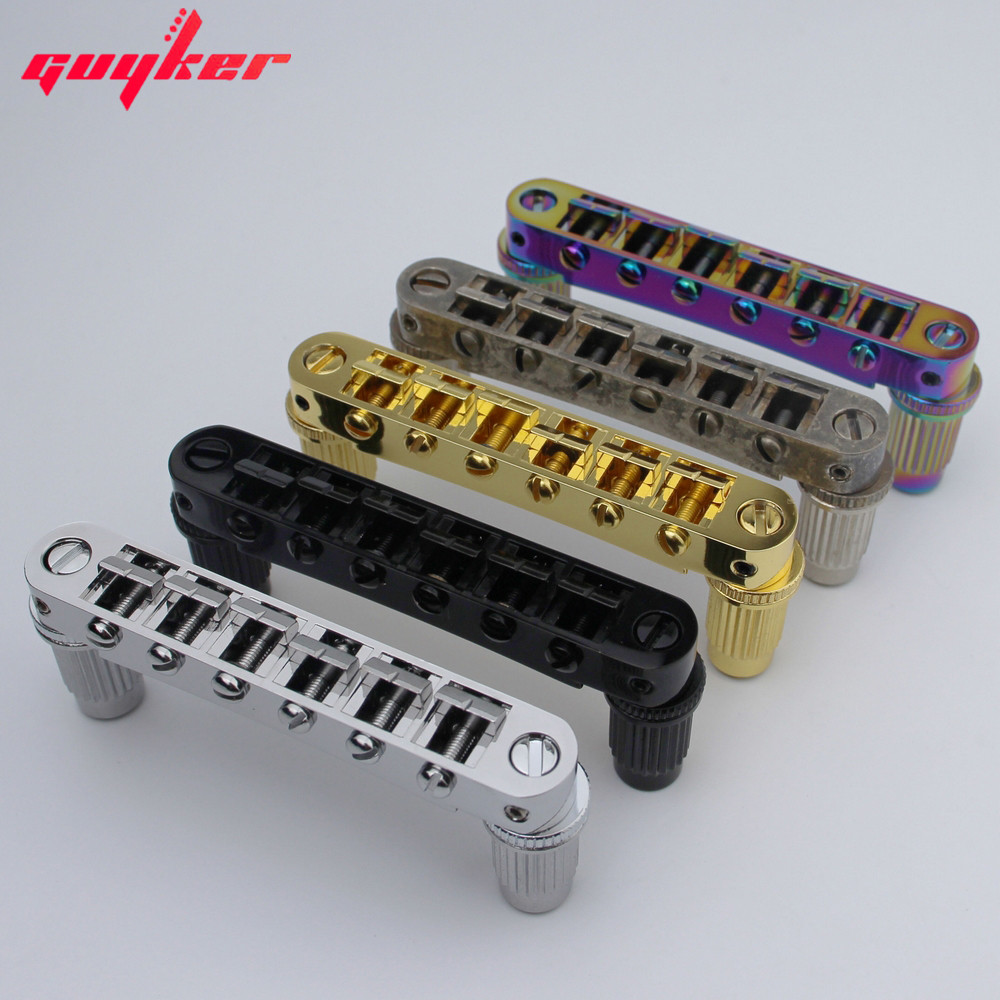 GUYKER Guitar Stop Bar Tailpiece พร้อม Anchors และ Studs สําหรับกีตาร์ LP SG
