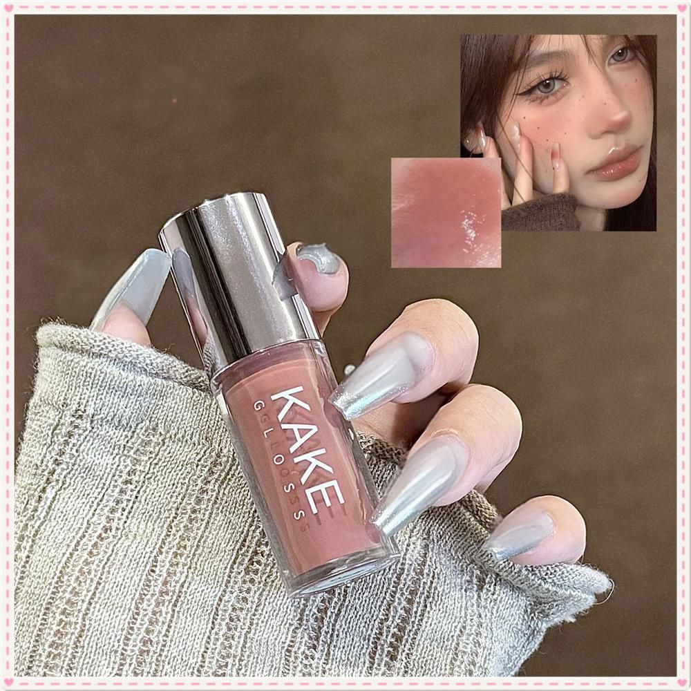 ลิปกลอสเนื้อเจลลี่คริสตัล Kake Glass ลิปกลอสเนื้อน้ำเนื้อบางเบา ลิปสติกเนื้อเนียน ชุ่มชื้น ติดทนนาน 