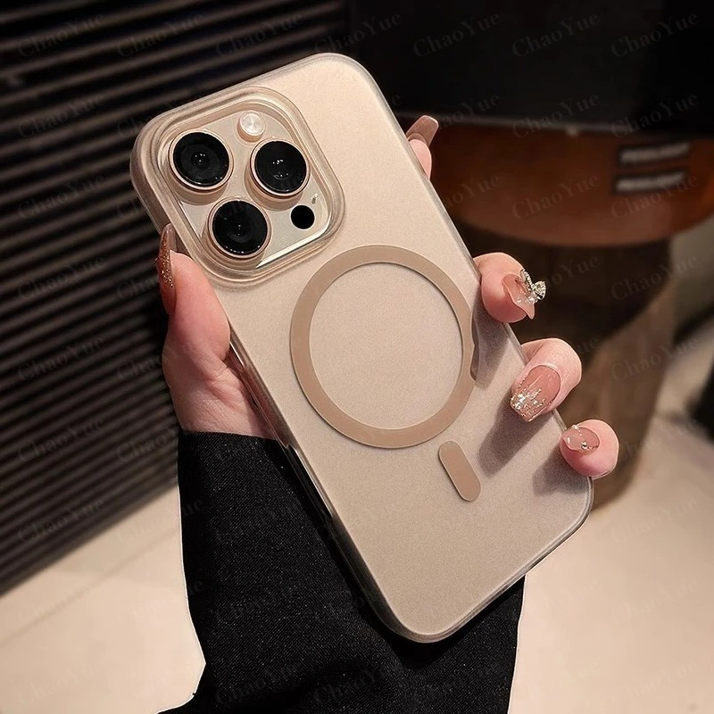 เคสโทรศัพท์ไร้สายแม่เหล็กหรูหราสีด้าน Desert Titanium AG แบบ Frosted รองรับ iPhone 11 12 13 14 15 16 17 Pro Max AIR Plus แข็งแรง กันกระแทก โปร่งใส บางพิเศษ พร้อมบัมเปอร์ ปกหลัง ดีไซน์สวยงาม ราคา ถูกที่สุด ดีลบีเคเค