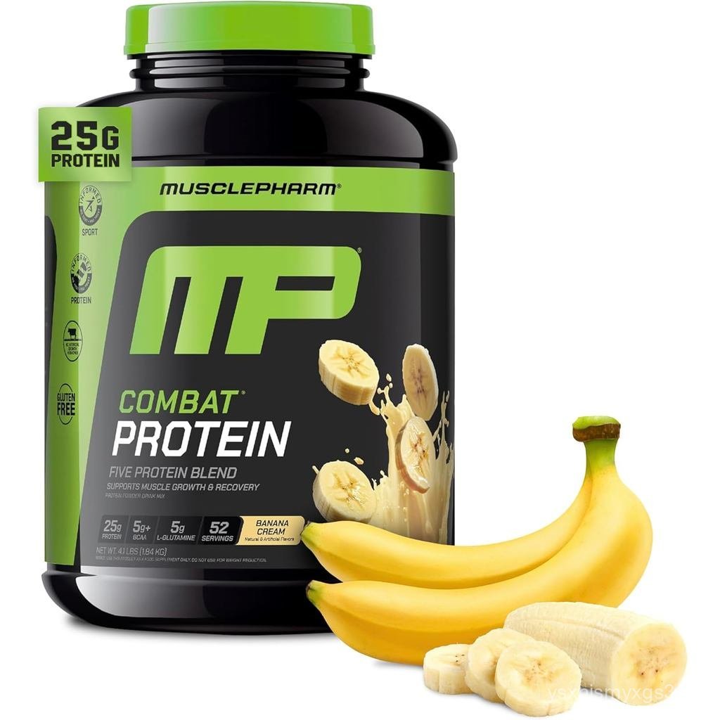 MusclePharm Combat Protein Powder รสครีมกล้วย การใช้กล้ามเนื้อสําหรับออกกําลังกายที่มีผลิตภัณฑ์ 5 แห