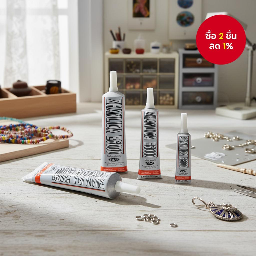 Zhanlida E6000 Super Glue 25/50/110ML – กาวใสเหนียวแน่นสําหรับเครื่องประดับ, หินติด, และ DIY