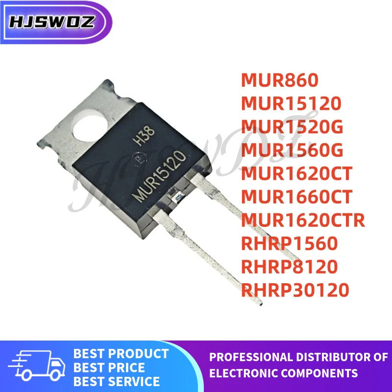 5PCS RHRP8120 MUR1620CTR MUR1660CT RHRP1560 MUR1520G MUR1620CT MUR1560G RHRP30120 MUR860 MUR15120 TO