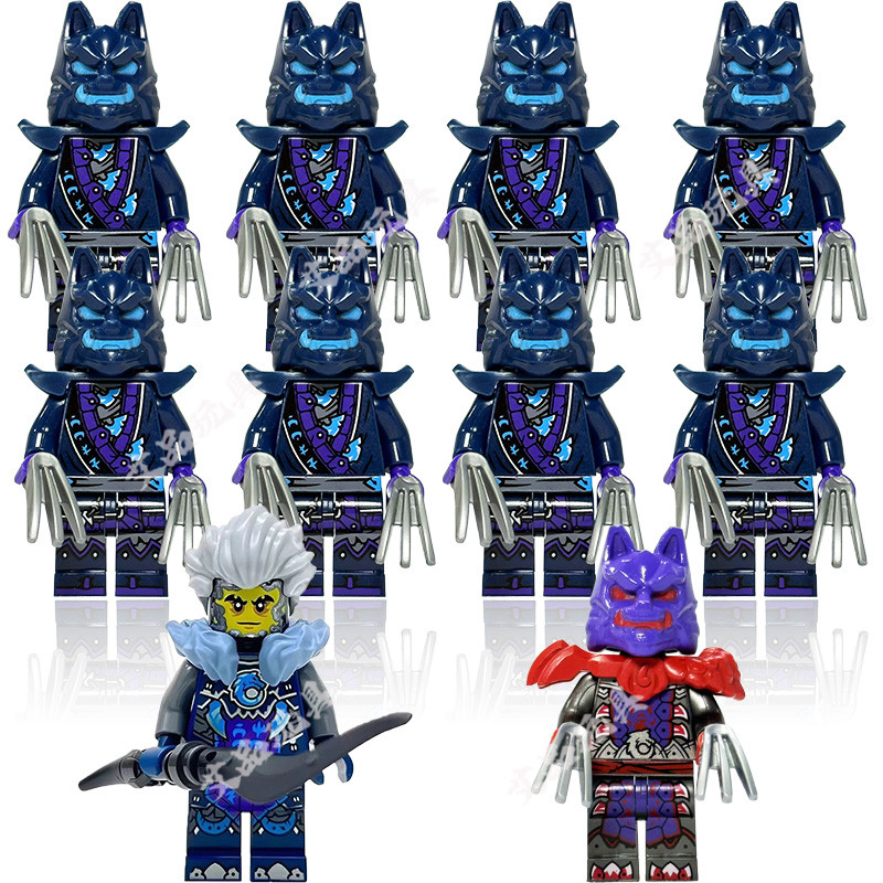 เลโก้ ninjago Wolf General Phantom Ninja Season 17-18 Rise of Dragons ตุ๊กตาตุ๊กตาบล็อกตัวต่อในประเทศคอลเลกชันของเล่น