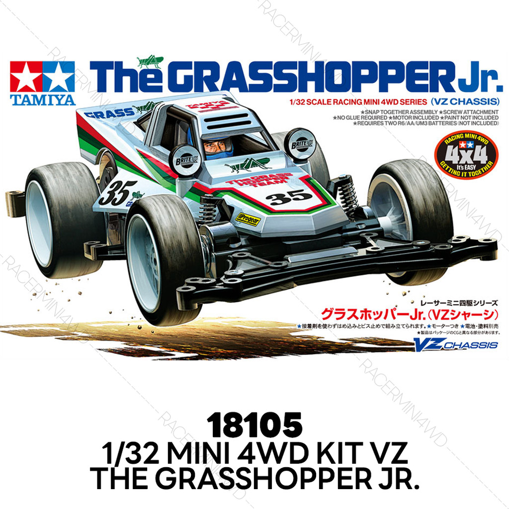 TAMIYA 18105 Mini 4WD The Grasshopper Jr. (VZ Chassis)