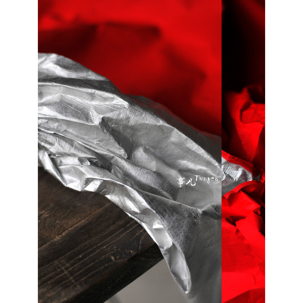 Shier นําเข้ากระดาษ Dupont Tyvek Tyvek-ผ้ากันน้ําเงินเคลือบสีแดง/Silver-Plated สไตล์สองด้าน