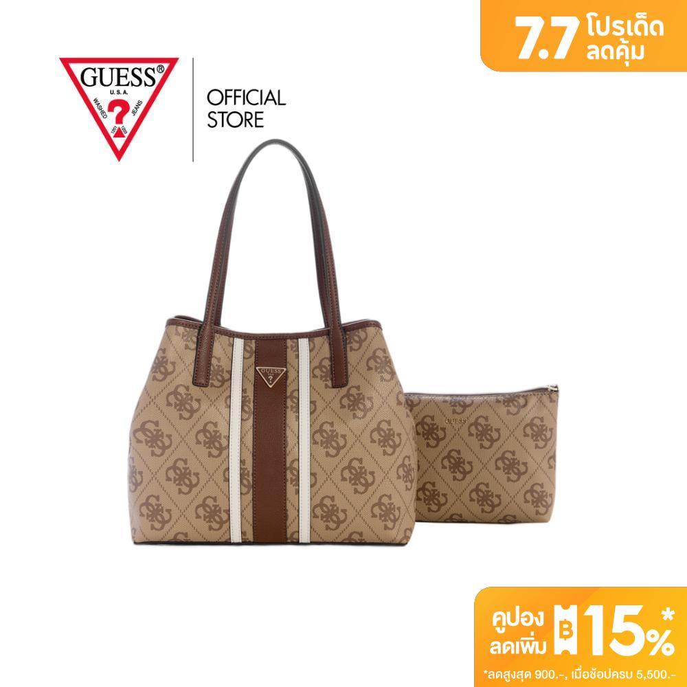 GUESS กระเป๋า รุ่น SS951428 VICTTORIA 2 IN 1 TOTE สีน้ำตาล